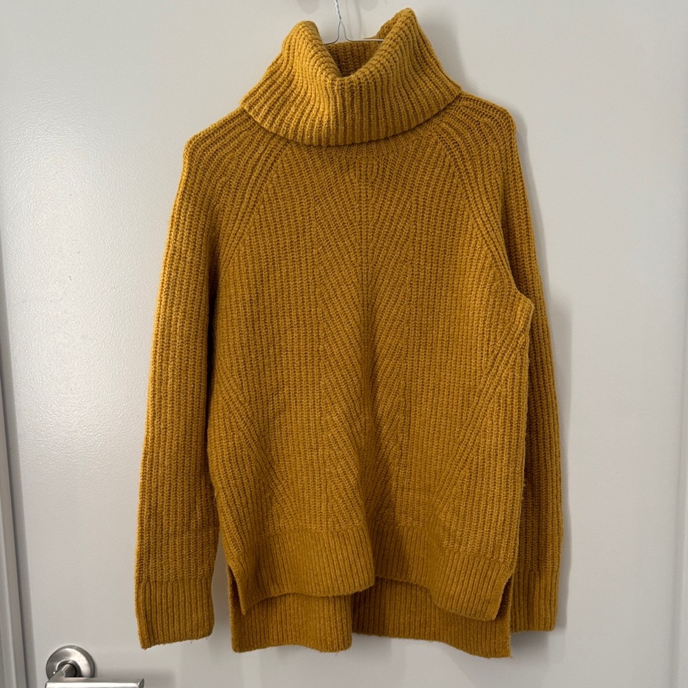 Madewell Mustard Turtleneck Sweater